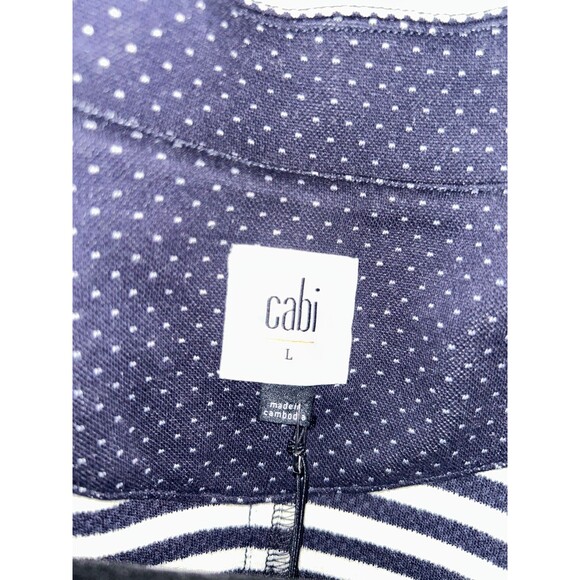 Women's Cabi Harbor Nautical Jacket in Navy Blue and White Stripes Size L - Picture 6 of 12